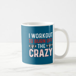 Caneca De Café Eu faço exercícios queimar louco engraçado academi