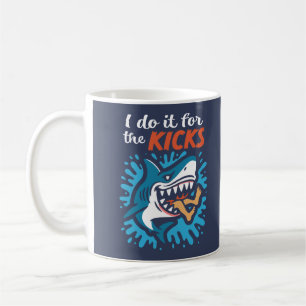 Caneca De Café Eu faço isso por diversão Tubarão