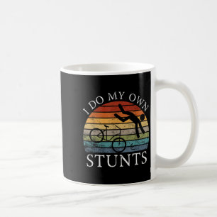 Caneca De Café Eu Faço Meus Próprios Estunts Bicicleta Engraçada