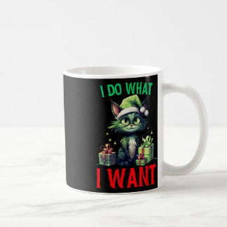 Caneca De Café Eu Faço O Que Eu Quero, Gatos De Natal Gato Feio X