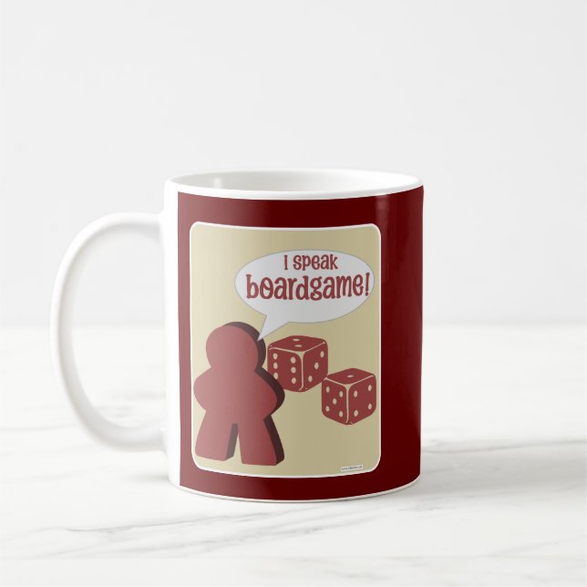 Caneca De Café Eu Falo Divertido Jogo de Tabuleiro Lema de Jogado (Esquerda)