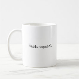 Caneca De Café Eu falo espanhol, hablo español mug