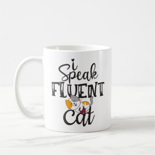 Caneca De Café Eu falo gatinho fluente, lindo gatinho