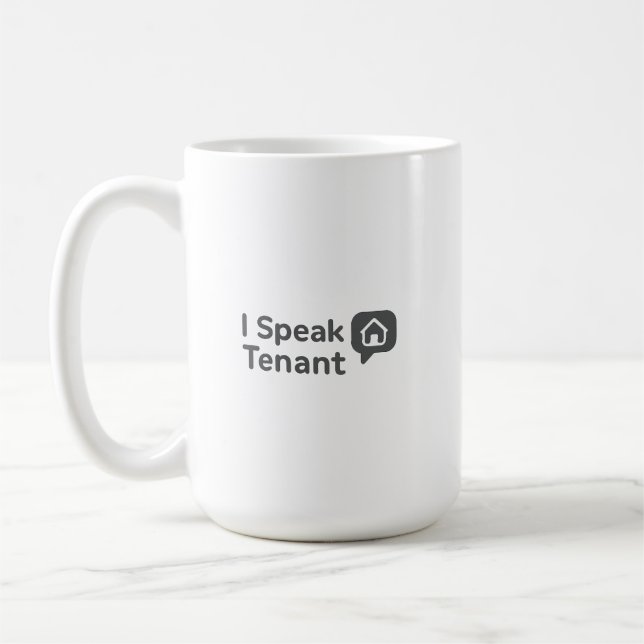 Caneca De Café Eu Falo Inquilino Premium (Esquerda)