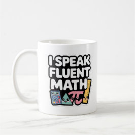Caneca De Café Eu Falo Matemático Fluente – Professora Kawaii Fof