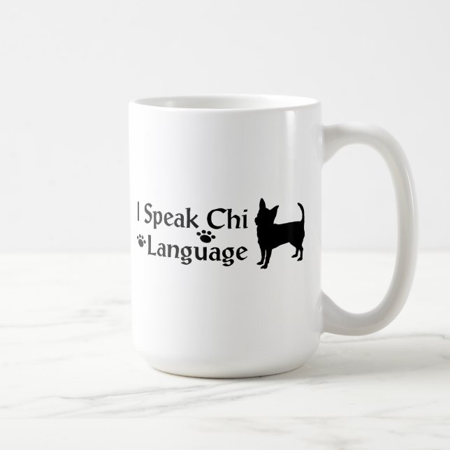 Caneca De Café Eu Falo Mug Da Língua Chi (Direita)
