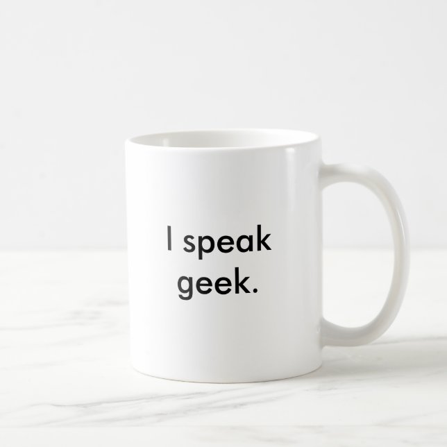 Caneca De Café Eu falo o geek. (Direita)