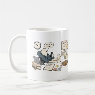Caneca De Café Eu Farei Mais Tarde Meme Engraçado de Procrastinaç