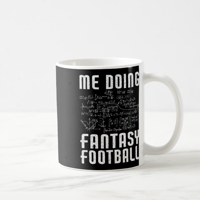 Caneca De Café Eu Fazendo o Dia de Draft do Fantasy Football Engr (Direita)