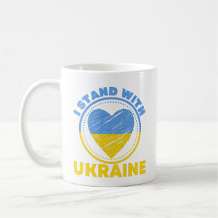 CANECA DE CAFÉ EU FICO COM A UCRÂNIA - APOIO