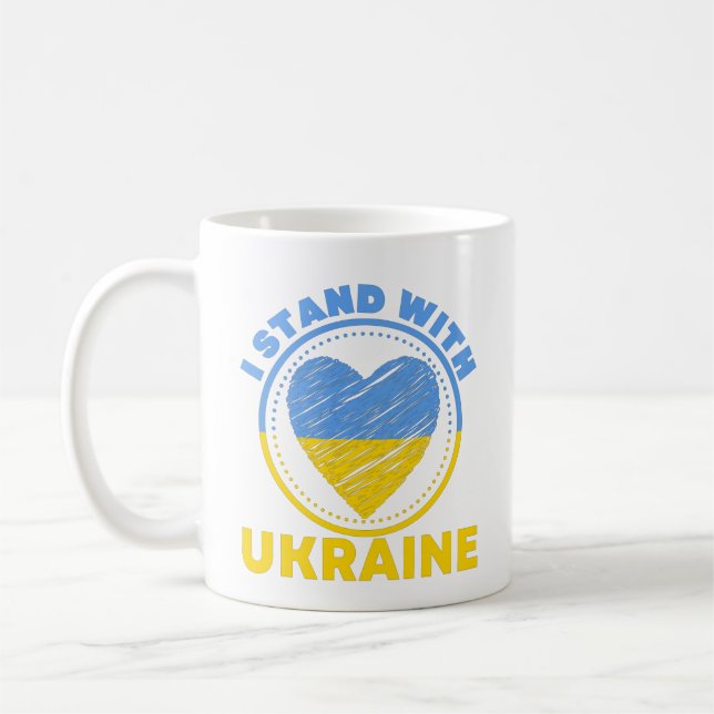 CANECA DE CAFÉ EU FICO COM A UCRÂNIA - APOIO (Esquerda)