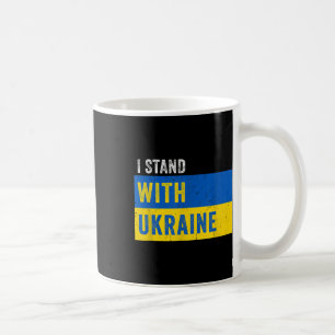 Caneca De Café Eu Fico Com A Ucrânia - Pare De Putin Para O Apoio