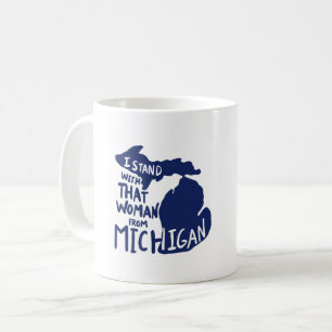 Caneca De Café Eu fico com aquela mulher de Michigan