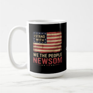 Caneca De Café Eu fico com Gavin Newsom Supporter Unite