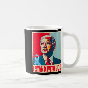 Caneca De Café Eu fico com Joe Support Biden Prostate Cancer Pra