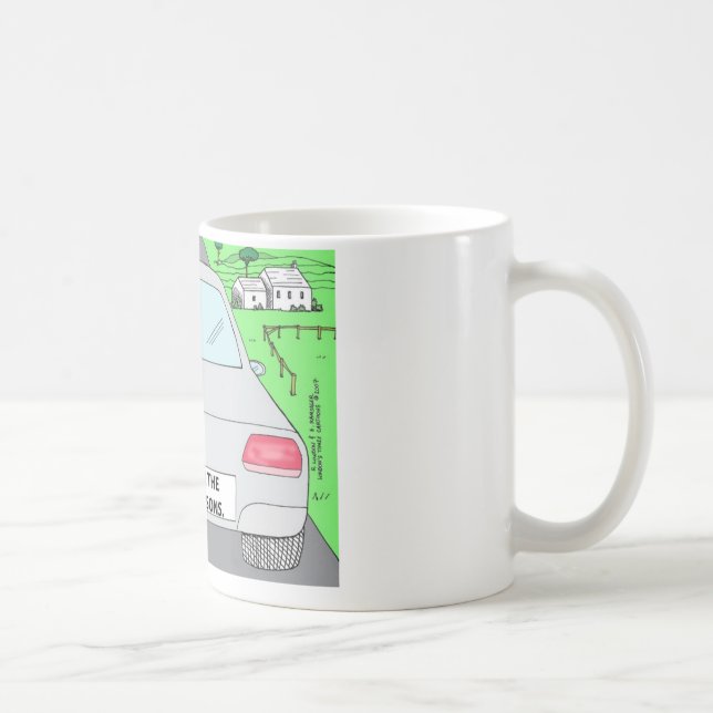 Caneca De Café Eu Freio Para...Presentes e Colecionáveis de Desen (Direita)