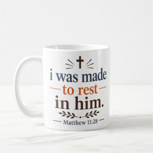 Caneca De Café Eu Fui Feito Para Descansar Nele Inspiração Cristã