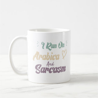 Caneca De Café Eu Funciono Com Arabica E Sarcasmo Citação Diverti