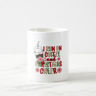 Caneca De Café Eu Funciono Com Café e Alegria de Natal