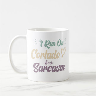 Caneca De Café Eu Funciono Com Cortado E Sarcasmo Citação Diverti