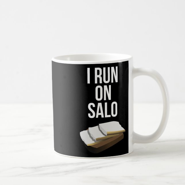 Caneca De Café Eu Funciono Com Salo Divertido Amante De Toucinho  (Direita)