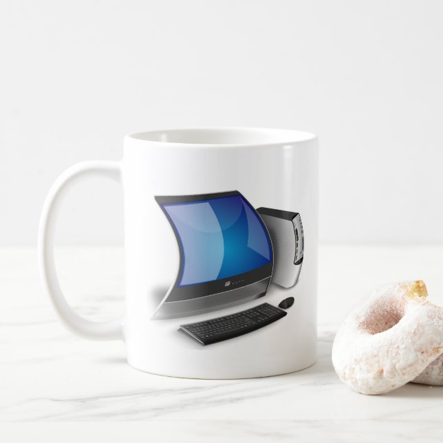 Caneca De Café Eu Gosto da Minha Computação Elástica (Com Donut)