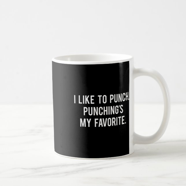 Caneca De Café Eu Gosto De Amar Engraçadamente Boxando Dizendo Tr (Direita)