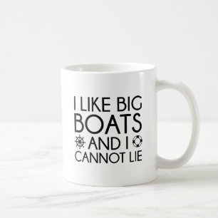 Caneca De Café Eu gosto de barcos grandes