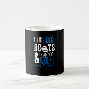 Caneca De Café Eu gosto de barcos grandes e eu não posso