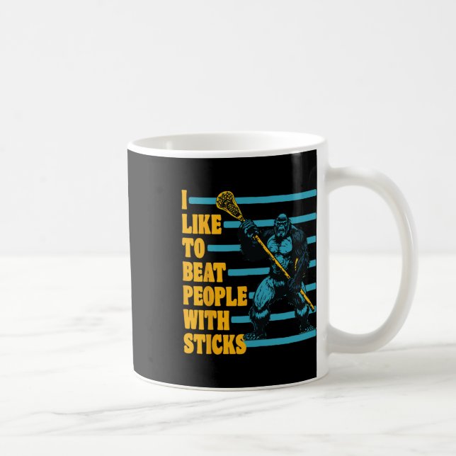 Caneca De Café Eu Gosto De Bater Pessoas Com Pentes Engraçados La (Direita)