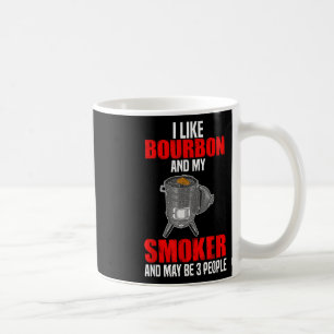 Caneca De Café Eu Gosto De Bourbon Meu Fumador 3 Pessoas Barbeq C