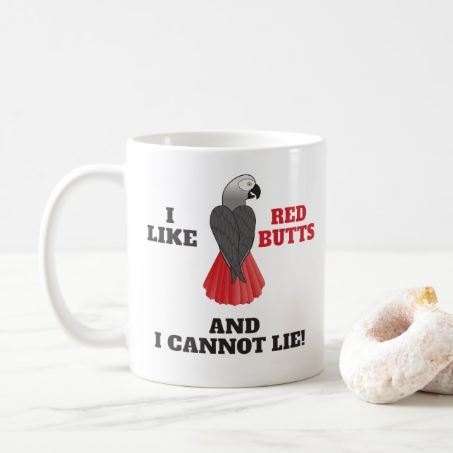 Caneca De Café Eu gosto de bumbuns vermelhos e eu não posso (Com Donut)