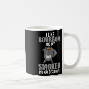 Caneca De Café Eu Gosto De Burbon Smoker Engraçado Churrasco Barb