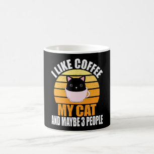 Caneca De Café Eu Gosto De Café Meu Gato E Talvez 3 Pessoas