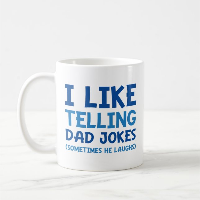 Caneca De Café Eu Gosto de Contar Piadas de Papai (Esquerda)