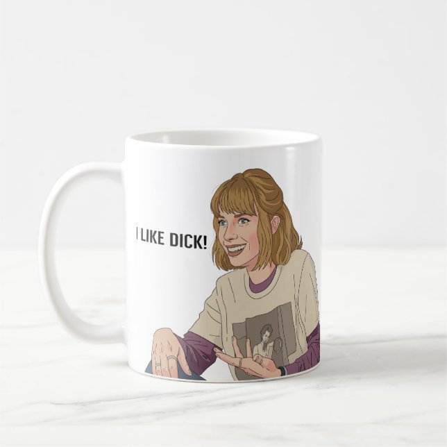 Caneca De Café Eu Gosto de D Retro 80s Sarcasmo – "Eu gosto do Di (Esquerda)