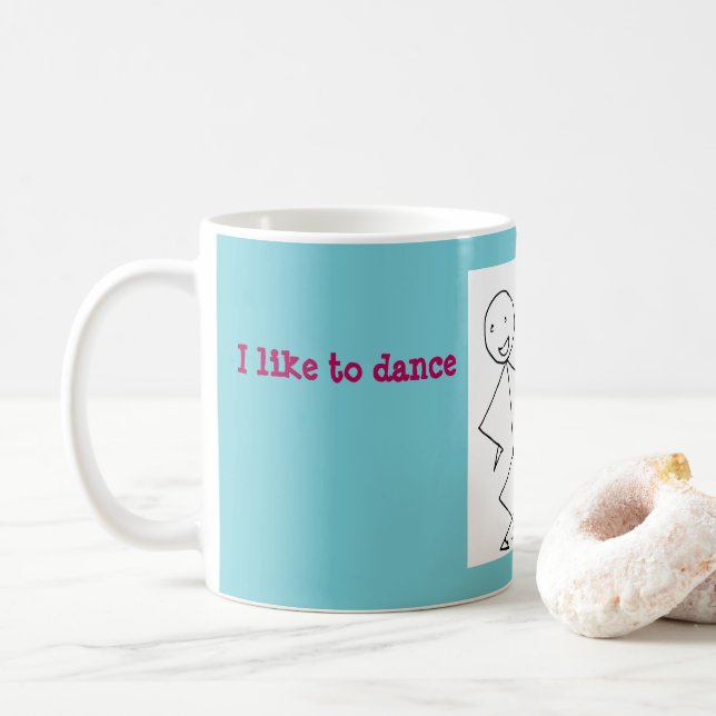 Caneca De Café Eu gosto de dançar com meus miúdos (Com Donut)
