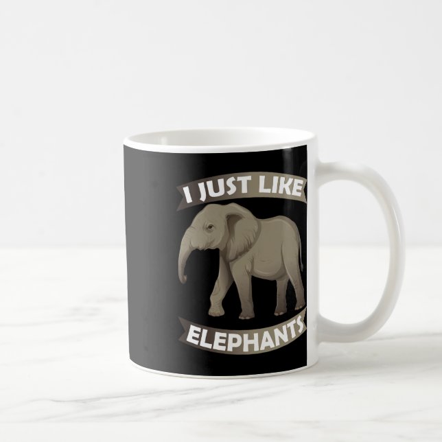 Caneca De Café Eu Gosto De Elefantes Zoo Circus Elephant Conserva (Direita)