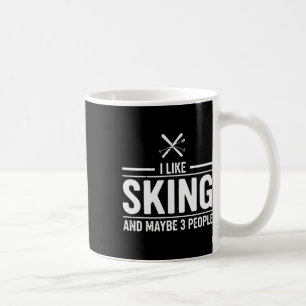 Caneca De Café Eu gosto de esquiar montanha