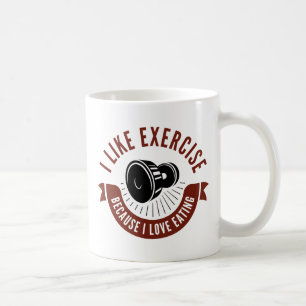 Caneca De Café Eu Gosto de Exercícios