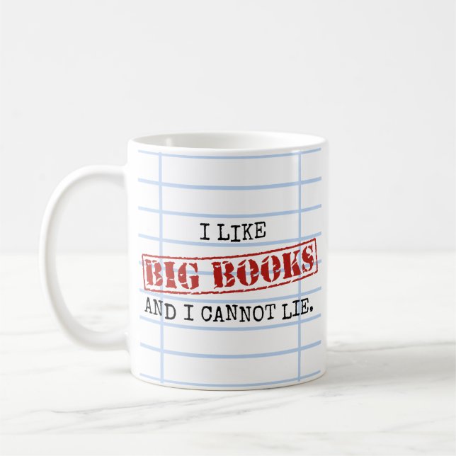 Caneca De Café Eu Gosto De Grandes Livros E Não Posso Mentir Bibl (Esquerda)
