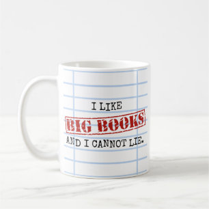 Caneca De Café Eu gosto de livros grandes e eu não posso