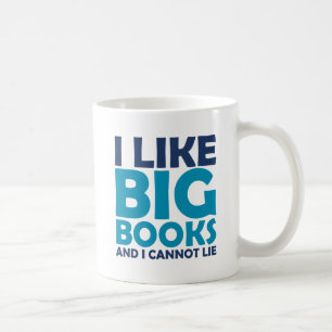 Caneca De Café Eu gosto de livros grandes e eu não posso