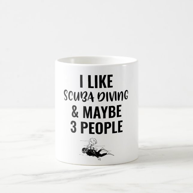 Caneca De Café Eu Gosto De Scuba Merging E Talvez 3 Pessoas (Centro)