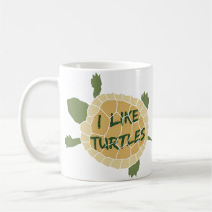Caneca De Café Eu gosto de tartarugas