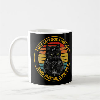Caneca De Café Eu Gosto De Tatuagens E Gatos E Posso Ser 3 Pessoa