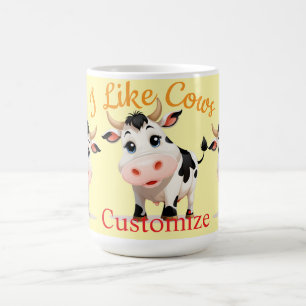 Caneca De Café Eu Gosto De Vacas Arte Trovão_Cove