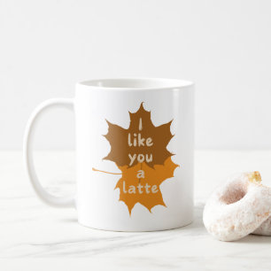 Caneca De Café Eu gosto de você, um mito de outono de outono