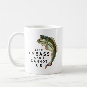 Caneca De Café Eu gosto do Big BASS Engraçado Pesca