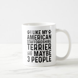 Caneca De Café Eu Gosto do Meu American Staffordshire E 3 Pessoas